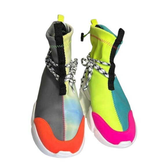 John Geiger What The 002 High Sneaker Size 6.5 Multicolor Streetwear Skater - Picture 6 of 10